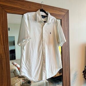 Ralph Lauren button up white shirt